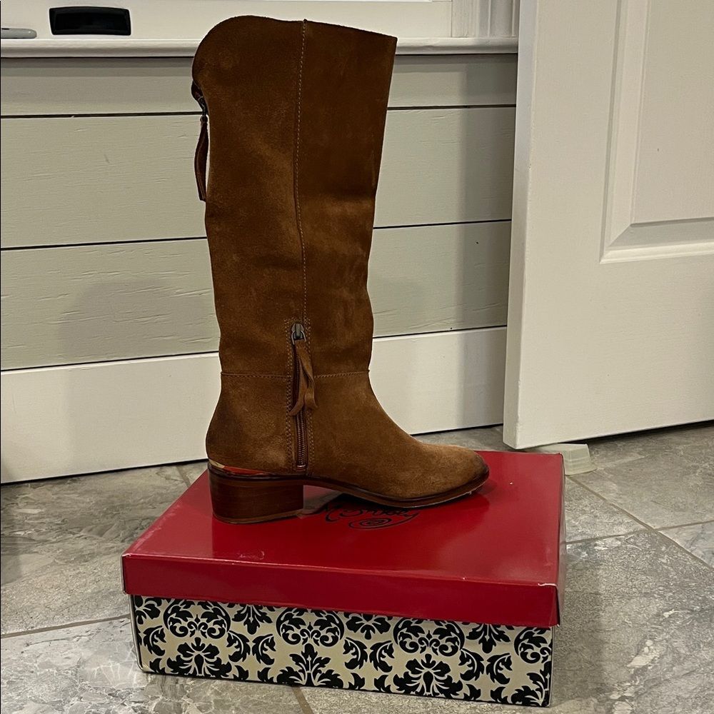 Naughty Monkey Brown Suede Heeled Boots